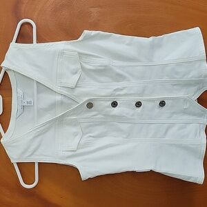 WHITE HOUSE BLACK MARKET VEST  0  WHITE